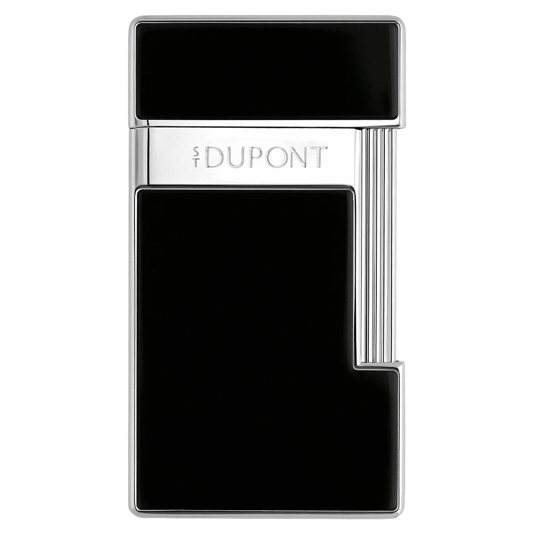 ST DUPONT SLIMMY LIGHTER BLACK LACQUER AND CHROME