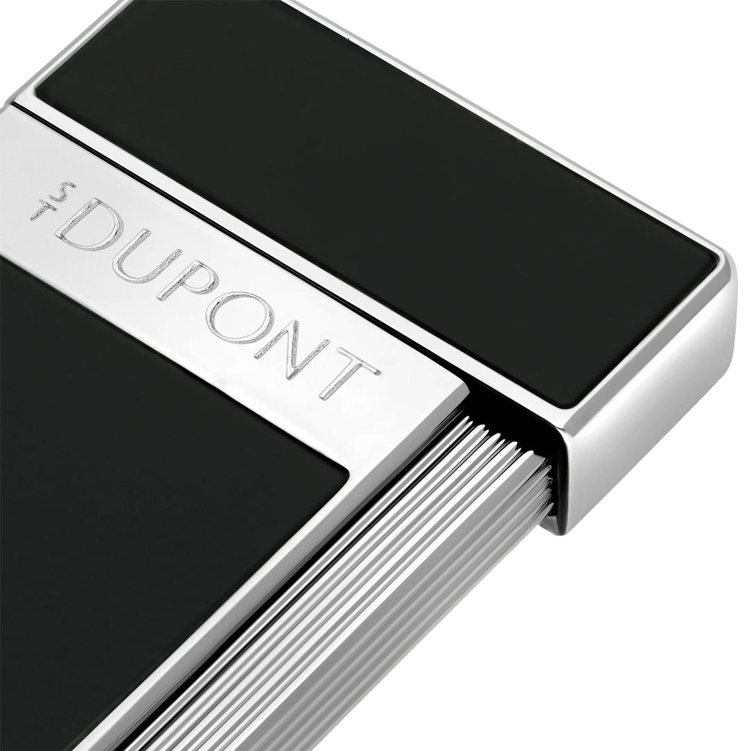 ST DUPONT SLIMMY LIGHTER BLACK LACQUER AND CHROME