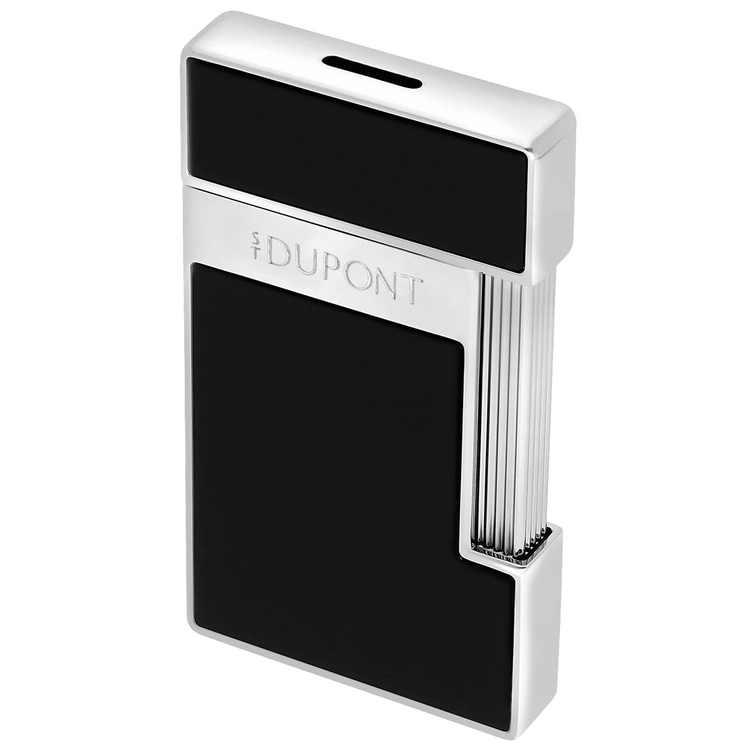 ST DUPONT SLIMMY LIGHTER BLACK LACQUER AND CHROME