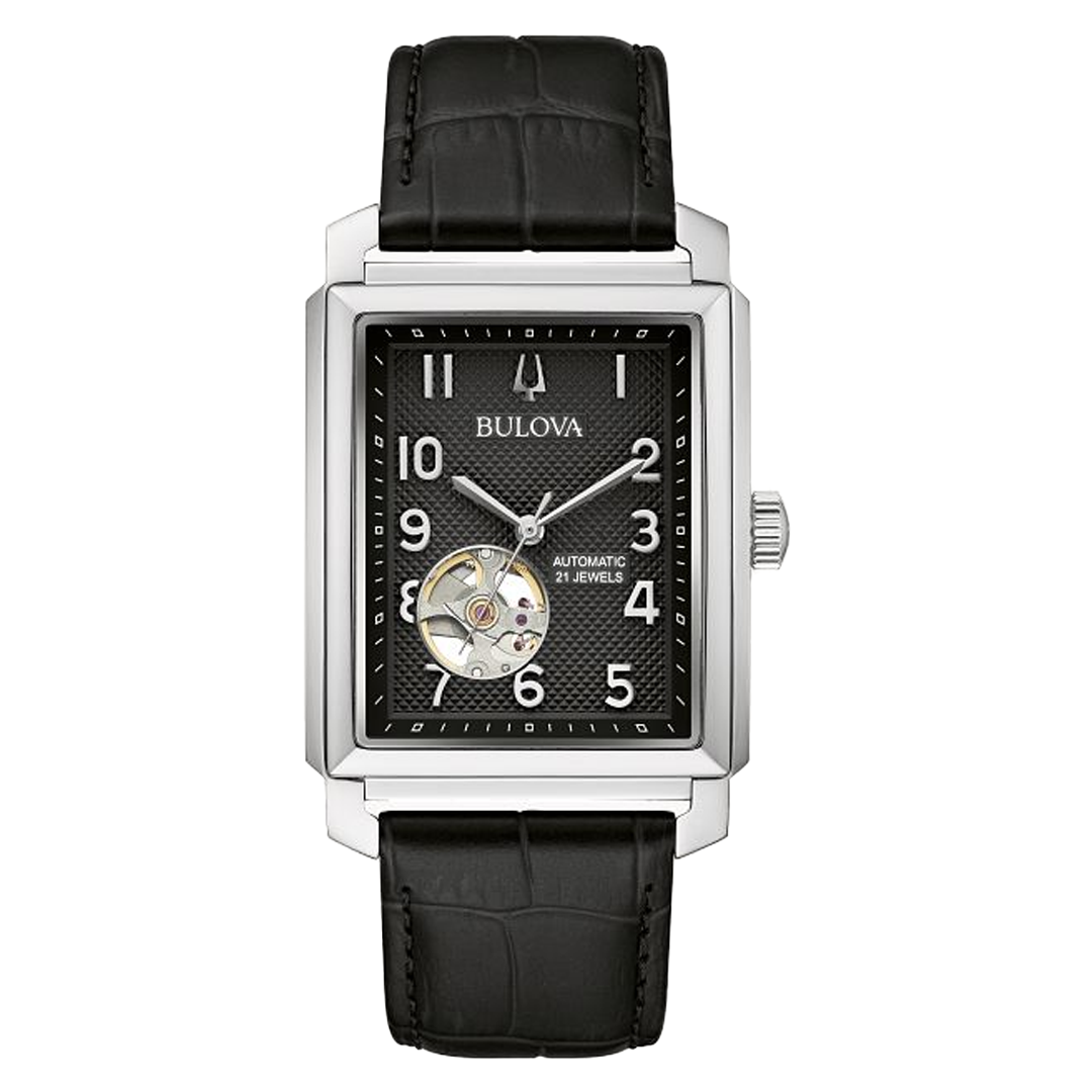 BULOVA SUTTON RECTANGULAR BLACK