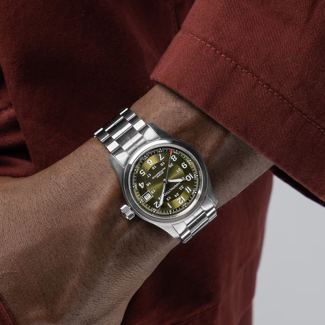 HAMILTON KHAKI AUTO 38 MM GREEN