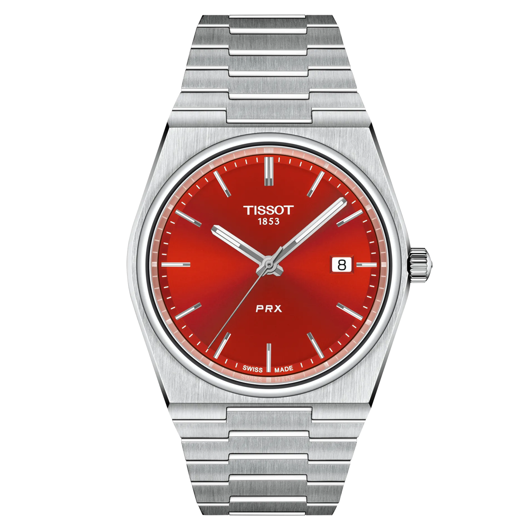 TISSOT PRX 40 MM RED DIAL