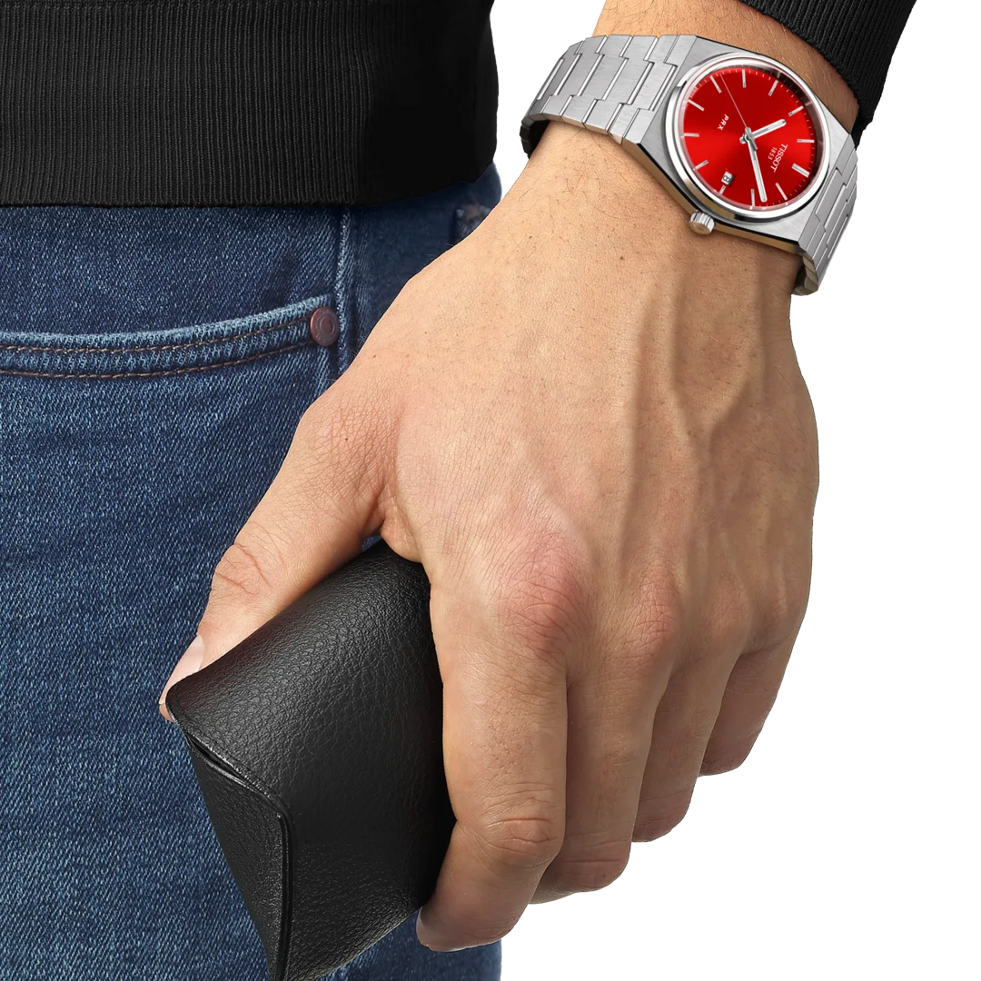 TISSOT PRX 40 MM RED DIAL