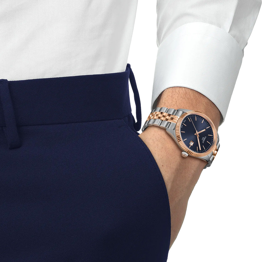 TISSOT BALLADE 40MM TWO-TONED BLUE