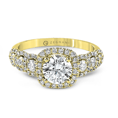Zeghani Halo Engagement Ring